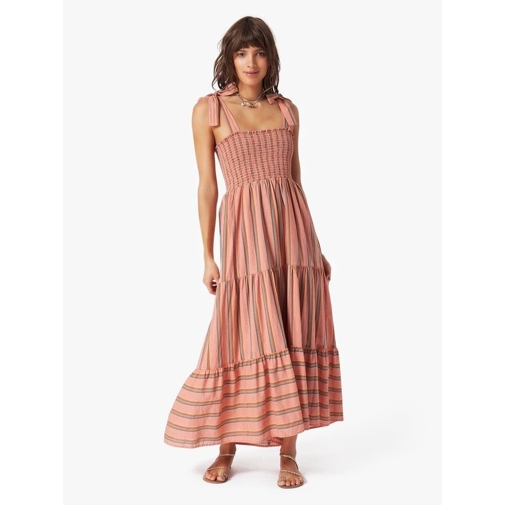 XĂrena Lorraine Dressâ Terracotta Stripe | XS | Made in USA - Picture 2 of 11